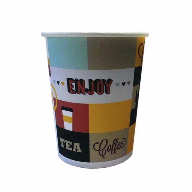 Стакан бумажный Enjoy Мозаика SP12 300 мл, однослойный